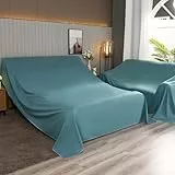 Gleedipre Sofaschutz Haushaltsstaubtuch gebürsteter Stoff Multifunktionales Abdecktuch Modern und schlicht Geeignet für Sofa/Bett/Tisch/TV/Stuhl/Auto Renovierungs-Staubschutz(Blau,120x200cm)