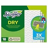 Swiffer Bodenwischer Boden Staubtücher Nachfüllpack 18 Tücher, Nimmt 3x Mehr Staub & Haare Auf Und Schließt Diese Ein Im Vgl. Zu Einem Herkömmlicher Besen