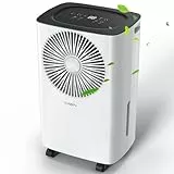 CONOPU Luftentfeuchter 12L/Tag, Auto Entfeuchtung, 24H-Timer Ein/Aus, Kontinuierliche Entwässerung, Raumentfeuchter, Geeignet für den Wohnung/Keller, Luftentfeuchter Elektrisch, Gegen Feuchtigkeit