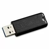 Verbatim PinStripe USB-Stick - 32 GB - High-Speed 3.0-Schnittstelle - externer Speicherstick mit Schiebefunktion - schwarz