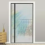 SCREEN DOOR Fliegengitter Tür 100x210cm | Umkehrbare Fliegengitter Balkontür mit Links/Rechts-Öffnung, Einfacher Zugang, Insektenschutz – Schwarz