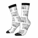 Wadenstrümpfe Rede Weiter, Ich Diagnostiziere Dich. Crew Socks Alltag Sneakersocken Schnelltrocknend Fun-Socken For Laufen Tennis Trekking 40Cm