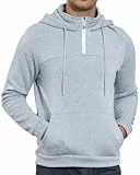 LAOARA Herren Casual Hoodie Kragen Langarm Kapuzenpullover Sweatshirts mit Kordelzug