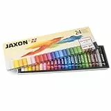 Honsell 47424 - Jaxon Ölpastellkreide, 24er Set im Kartonetui, brillante, lichtechte Farben, ideal für Künstler, Hobbymaler, Kinder, Schule, Kunstunterricht, frei von Schadstoffen