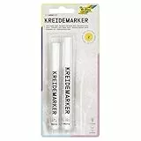 folia 390200 - Kreidemarker 2er Set weiß, Spitze 1 - 2 mm und 2 - 5 mm