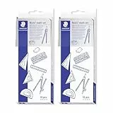 STAEDTLER Geometrieset im Metalletui – 20-teiliges Zeichenset mit Zirkel und Zubehör – Schulset mit Lineal, Dreiecken und Schablone – Komplettes Mathe-Set für präzises Arbeiten