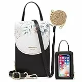 HAWILL Handy Umhängetasche Damen Touchscreen Handytasche zum Umhängen Kleine Schultertasche Leder Crossbody Geldbörse Phone Tasche für iPhone 14/12/12 Pro Max/11/XR, Samsung Galaxy S21/S20/S10