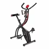 VITALmaxx Heimtrainer Fitness Bike mit magnetischer Bremse und Expanderbändern | Effektives Ganzkörpertraining, Trainingscomputer mit Display | Sichere, robuste Konstruktion, bequemer Gelsattel