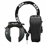 AXA Atlas Large Retractable + ULC 130 Einsteckkette + Satteltasche – Rahmenschloss Set – Sicherheitsstufe 14 – Schlüssel ist abziehbar