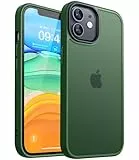 CANSHN Hülle Kompatibel mit iPhone 11 [Quadratischen Kanten] Minimalistische Transluzente Matte Schutzhülle, Military Grade Handyhülle, Dunkelgrün