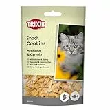 TRIXIE Katzensnack Cookies mit Huhn & Garnele - knusprige Katzenleckerlis - aus ausgewählten Zutaten, 50g - 42748
