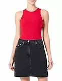 Tommy Jeans Damen Mom Skirt Bi8080 Dw0Dw21275 Gerader Rock, Denim (Denim Black), 27W