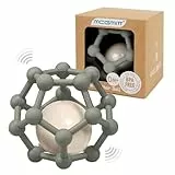MCGMITT Baby Rassel Beißring Spielzeug für Babys 3 6 9 12 Monate zu greifen und zu kauen, weiche Silikon Sensory Beißring Bälle Shaker Spielzeug Geschenke für Neugeborene Kleinkinder (Graugrün)