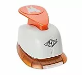 Wedo 168219 Motivlocher groß Katze (mit praktischem Auffangbehälter, Ausstanzung 2,1 x 2,0 cm) grau / orange