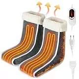 SCZND Elektrischer Fußwärmer für Damen und Herren Seperated Design, Heightened Beheizter Hochwärmer für kalte Füße mit 6 Temperatureinstellungen und 4-Stufen-Timer Längere Drähte, Schnelles Aufheizen