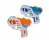 Simba 107276080 - Waterzone Dual Blaster Set, 2 Wasserpistolen mit aufklappbarem Visier, 12cm, Abzugmechanismus, ab 3 Jahren