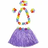 thematys Hawaii Kostüm - Hawaiirock & Blumenkranz für Herren & Damen - Perfekt für Fasching, Karneval, Cosplay, Halloween, Oktoberfest, Hochzeit, Beachparty, Urlaub, Geburtstag, Sommerfest