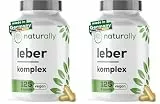 naturally Leber Komplex [125 Stück] - Mariendistel Kapseln mit Artischocken, Löwenzahn, Cholin, Desmodium, vegan, Leber entgiften und Leberkur (Packung mit 2)