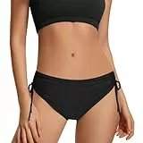 flintronic Damen Bikinihose, High Waist Badeshorts, Bikini Slip, Bikinihose Abdominal Kontrolle Ruched für Sommer
