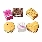 STOBOK 6 stücke Box verpackt Nette Kawaii Cookies Keks Radiergummis Schule Schreibwaren Kreative für Studenten