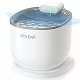 Katze Wasser-Brunnen: ELS PET 5000mAh Batteriebetriebener Katzenbrunnen, 2.5L Kabelloser Haustier-Wasserbrunnen mit Bewegungssensor, Katzen Wasserspender für Katzen & Hunde-Weiß (Ohne Stecker)