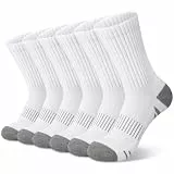 Tialfas Wandersocken 6 Paare Socken Damen Atmungsaktive Sportsocken Gepolsterte Knöchel Baumwolle Anti-Blasen Athletische Laufsocken Tennissocken Damen für Gym Outdoor Workout Sport