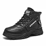 Yeeteepot Damen Winterstiefel Warm Gefütterte Winterschuhe Rutschfeste Stiefeletten Kurzschaft Stiefel Winter Outdoor Schneestiefel A-Schwarz 39 EU = Etikett 40