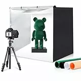 PULUZ Fotobox 80x80cm, 32 Zoll Professionelle dimmbare Fotostudio Box mit beweglichen 3 Lichtleisten 234pcs LED Lichter 90W & 4 PVC Backdrops für große Produktfotografie