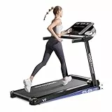 YPOO Laufband für Zuhause, Laufband Klappbar mit Steigung 8%, Laufbänder Leise bis 13km/h mit Großer Lauffläche, 2.5 HP Treadmill für Zuhause mit LED Anzeige & APP, Max Belastung 140KG