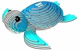 EUGY 650038 Schildkröte, 3D Tier-Puzzle für Kinder und Erwachsene zum Zusammenbauen, DIY Tierfigur, Bastelset ab 6 Jahren