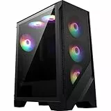 MSI MAG Forge 120A Airflow Mid-Tower PC-Gehäuse - ATX Kapazität, RTX 40 GPU Unterstützung, Auto-RGB Lüfter, magnetische Staubfilter, gehärtetes Glas, USB 3.2 Generation 1 Typ-A