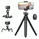 Lamicall Handy Stativ, Mini Stativ Halter - Flexible Handy Halterung Tripod für Smartphone & Kamera, 360° Pocket Tripod mit Kabellose Fernbedienung, Handystativ für iPhone 17/16/15, für GoPro, Samsung