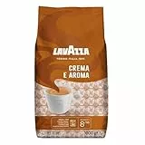 Lavazza, Crema e Aroma, Arabica und Robusta Kaffeebohnen, Ideal für Espressomaschinen, mit Schokoladigen Aromen, Reicher und Vollmundiger Geschmack, Intensität 8/10, Mittlere Röstung, 1 kg Packung