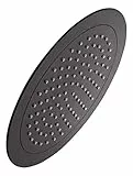 aquaSu® Kopfbrause Bacila mit 1 Strahlart | schwarz | rund | 24 cm Durchmesser | mit Kugelgelenk | Antikalk-Noppen | Standard-Gewinde: 1/2 | Wellness-Regendusche | 72433 3