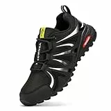 VENROXX Traillaufschuhe Herren Wanderschuhe Leicht Trekkingschuhe Atmungsaktiv & rutschfeste Laufschuhe Outdoor Sportschuhe Gr.39-48, Schwarz, 44