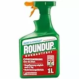 Roundup Unkrautfrei Express, 1 Liter Sprühflasche, Unkrautvernichter, zur Bekämpfung von Unkräutern, Gräsern und Moos