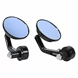 Keenso Motorrad Lenker Spiegel, 1 Paar 22mm Universal Motorrad Rückspiegel Seitenspiege Schwenkkopf Speziell für Motorrad Motorrad-Spiegel