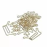 100 Stück Lustige Büroklammer Lesezeichen, Neuheits Buchmarker, Niedliche Planerklammern, Anti-Rost Galvanisierungsprozess, Goldene Büroklammern (Krone)