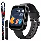 OKYUK Smartwatch Kinder, 4G Kinder smartwatch, GPS Tracker Kinder,Armbanduhr Kinder Junge,kinderuhr mit Video Phone Call, Schulmodus, SOS-Funktion, Kamera und Schrittzähler (T45 Schwarz)