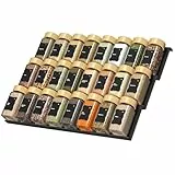 Sealong Gewürzregal mit Gläsern | inkl. 24 Gewürzgläser mit Etiketten - Gewürzgläser mit Regal - Gewürz Organizer Schublade