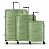 REDOLZ Hartschalen Koffer-Set 3-teilig | aus hochwertigem, leichtem Polypropylen Material | 4 Doppelrollen & TSA für Damen & Herren (Essentials 10)