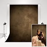 Kate Braun Fotohintergründe 1,5x2,2m/5x7ft Schwarz-Braun Farbverlauf Fotostudio Hintergrund Vintage Porträtfotografie Photo Booth Requisiten personalisierte Hochzeitsdekoration Hintergrund