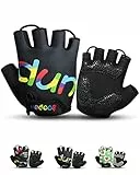 KONVINIT Fahrradhandschuhe Kinder,Hablfinger MTB Handschuhe,Sommer Radhandschuhe für Jungen und Mädchen 1 2 3 4 5 6 7 8 9 10 Jahre,für Mountainbike,BMX,Roller,Laufrad,Radfahren,Rennrad,M