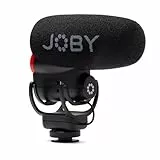 Joby Wavo Plus, Vlogging-Mikrofon für Kameras, Super-Nierenmikrofon mit Live-Audioüberwachung, Hochpassfilter, Auto-Power-Modus, LED-Batteriestatus, Mikrofon für Kompaktkameras