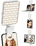 TeoTeeo Selfie Licht,80 Led Lampenperlen Fotolicht mit 3 Lichtmodi,2500-9000K Dimmbar,CRI95+,2000 mAh Selfie Licht Handy,Videolicht für Make-up,Selfie,Vlog,Video,Lesen,Tiktok Trend Sachen
