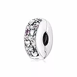 Stopper für Pandora Armbänder-925 Sterlingsilber Clip Herz Spacer Stopper Bead Charm mit Schmuckkästchen