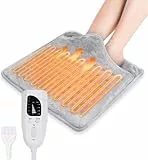 Tarqite Fußwärmer Elektrisch, Fusswärmer mit 6 Heizstufen & 4 Timer, Auto-Off Elektrischer Fußsack, Elektrische Fußheizung, Maschinen Waschbar Heiz Kissen für Fuß, Rücken, Körper, Damen Herren