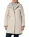 camel active Damen Langer Texxactive Mantel In Baumwolloptik COAT, Braun, 48 EU
