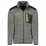 Geographical Norway Urvalama Herren-Fleece, dünn, warm, mit Reißverschluss, für Herbst, Winter, Frühling, warm, langärmlig, Pullover, weiches Fell, Komfort, Outdoor (Dunkelgrau, 3XL), Dunkelgrau, XXXL