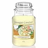 Yankee Candle Duftkerze im Glas (groß) | Christmas Cookie | Kerze mit langer Brenndauer bis zu 150 Stunden | Perfekte Geschenke für Frauen